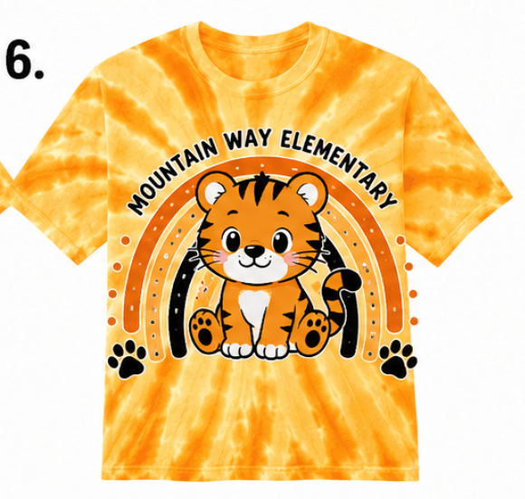 Mountain Way Elementary -Tie Dye T-Shirts (6 options)