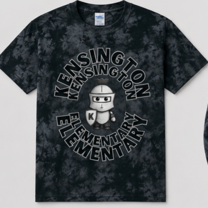 Kensington -Black Tie Dye Two Logo Options (T-shirt/ Hoodie)
