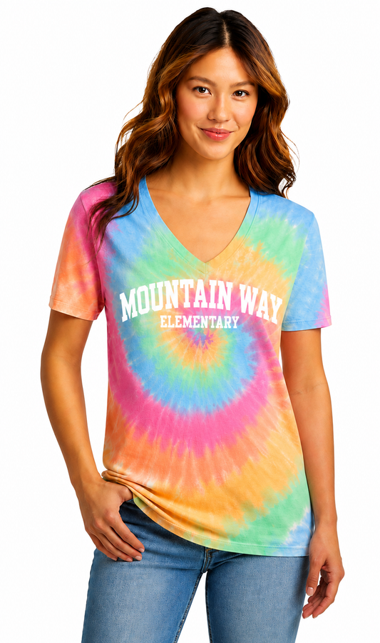 Mountain Way Elementary -Tie Dye Womans Cut