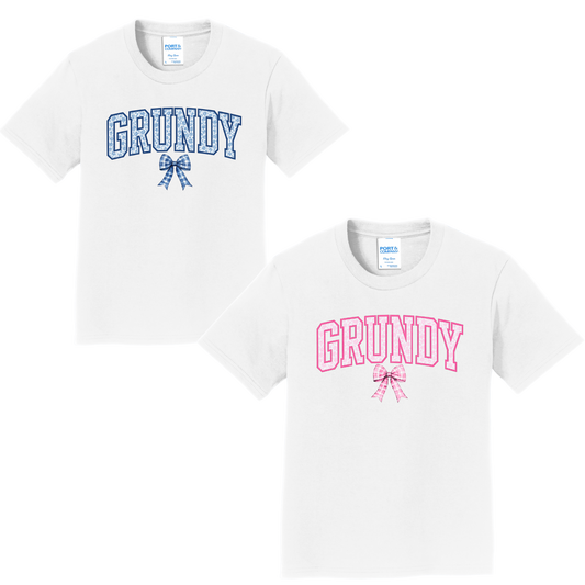 Grundy Floral , White T-shirt or Crew Neck Sweater